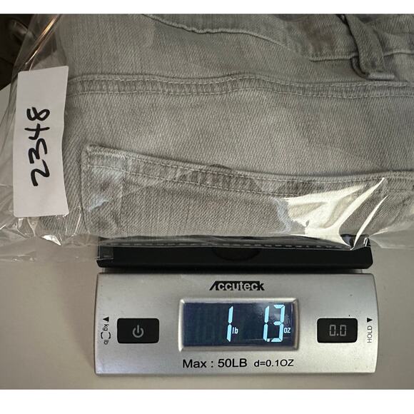 Eileen Fisher Sz 31x28 Gray Wash Organic Cotton Stretch Skinny Jeans Sustainable - Picture 9 of 9